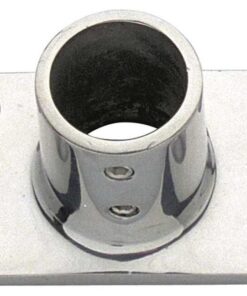 Vierkante Basis 90° Recht D25mm RVS