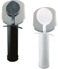 vishengelhouder H240mm ø40mm Wit Flush Mount