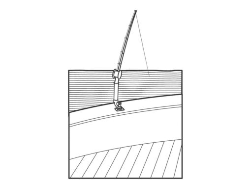 vishengelhouder Verstelbare Deksel D40mm RVS - Afbeelding 2
