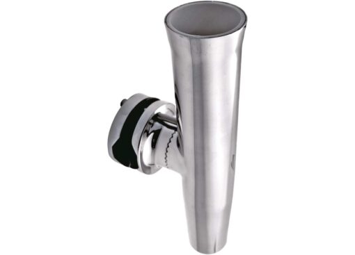 RVS vishengelhouder Met Klem voor buis 22-25mm H265mm D42mm