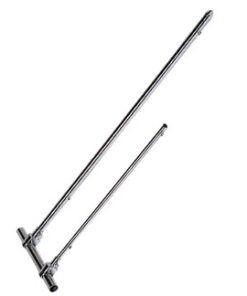 Verchroomde Messing Vlaggenmast met Klem H350mm