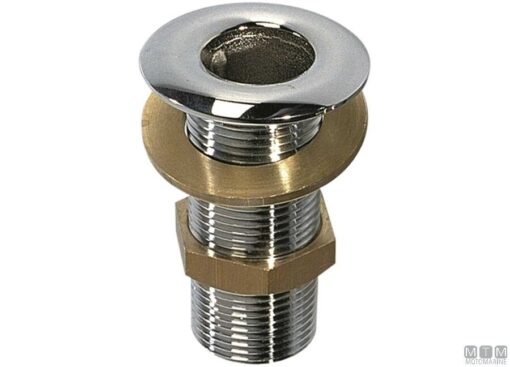 Chromen messing doorvoerpijp 1 1/4"