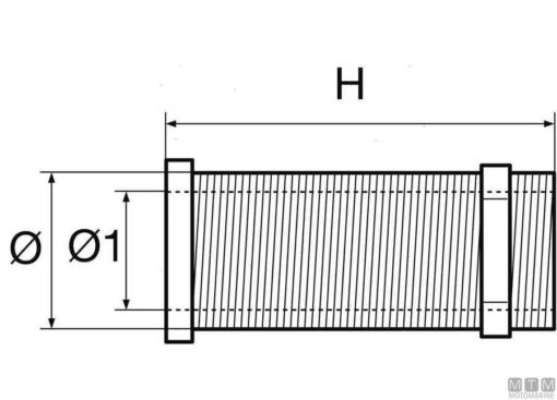 Zwarte afvoer 22.7 x 100mm - Afbeelding 2