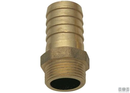 Messing Slangconnector M-M 1/4" x 40mm