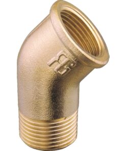 Messing elleboog 45° M-F 1 1/2"