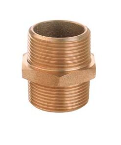 BronszenDubbele Nippel M-M 2"