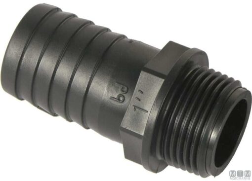Polypropyleen slangconnector 1 1/4" x 35mm