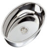 Roestvrijstalen ovale gootsteen 360 x 240 mm