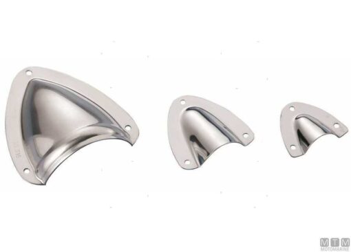 Roestvrijstalen clam shell ventilatieopeningen 93 x 87 x H25mm