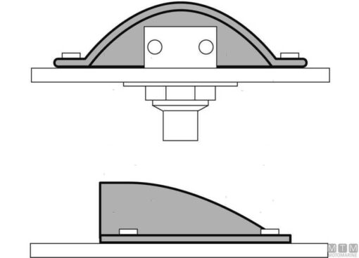 Roestvrijstalen clam shell ventilatieopeningen 93 x 87 x H25mm - Afbeelding 2