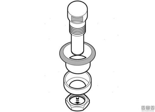Verchroomde ventilatieopening met flens voor 16mm slang - Afbeelding 2