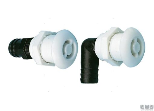 Kunststof ronde ventilatieopening met elleboog 16 mm
