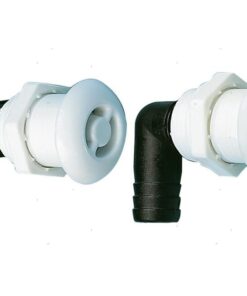 Kunststof ronde ventilatieopening met elleboog 16 mm