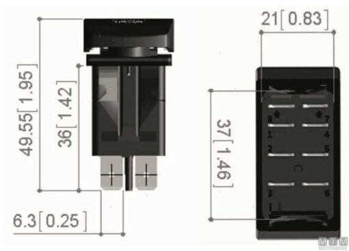 Elektrische Schakelaar IP68 voor zaklamp - Afbeelding 4
