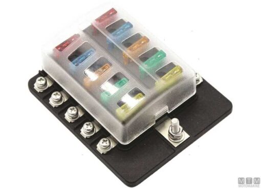 Zekeringhouder voor 6 Standaard (Unival) Zekeringen 85 x 75 x H35mm - Afbeelding 2