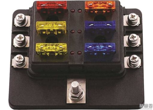 Zekeringhouder voor 6 Standaard (Unival) Zekeringen 85 x 75 x H35mm - Afbeelding 3