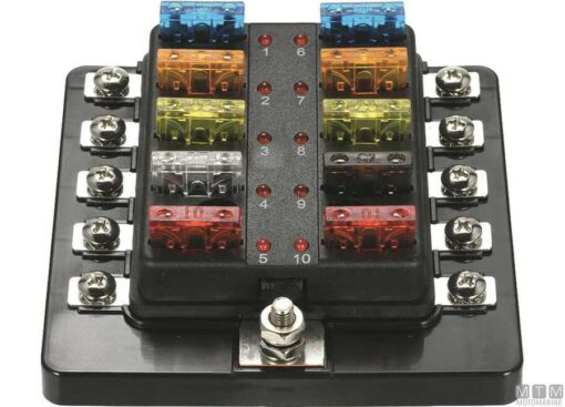 Zekeringhouder voor 6 Standaard (Unival) Zekeringen 85 x 75 x H35mm - Afbeelding 4