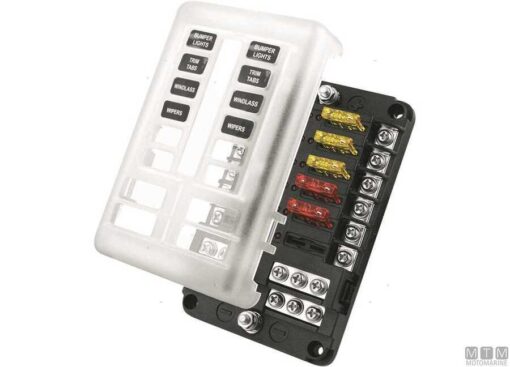 Zekeringkast voor 6 standaard (Unival) zekeringen 88 x 88 x H36mm - Afbeelding 2