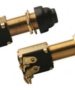 Drukknopschakelaar zwart 2-pins 10amp
