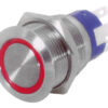 RVS Led Schakelaar Blauw