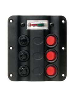 Elektrisch Paneel met 3 Led waterdichte schakelaars & Batterij Indicator 100 x H110mm