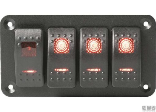 Elektrisch paneel Redtech 4 x 20a schakelaars 124 x 70mm