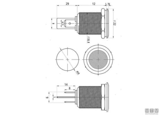 Pilot Lamp Groen 12v 19mm - Afbeelding 2