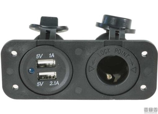 Dubbele usb- en stroomaansluitdoos - Afbeelding 3