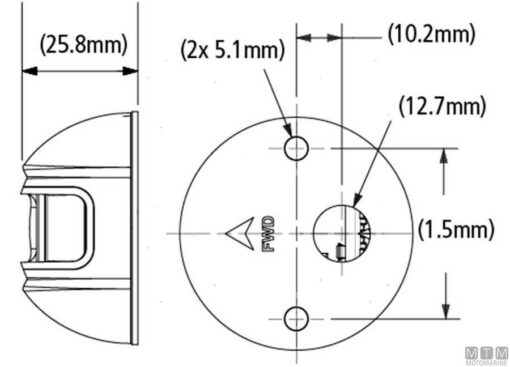 Rvs Led navigatielamp Attwood Groen 12v - Afbeelding 2