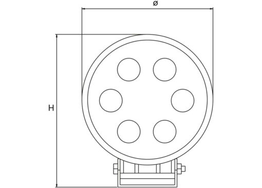 Aluminium Spot 115mm 12-24v (6 x 3w) - Afbeelding 2