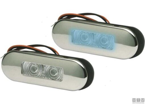 Elliptisch Led Courtesy licht 86 x 31mm Blauw