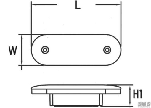 Elliptische LED verwelkomingslamp 73 x 38mm Koud wit - Afbeelding 2