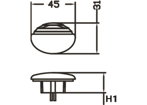 Elliptische Led Courtesy Lamp 45 x 31mm Wit - Afbeelding 4