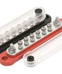 Elektrische busbar zwart 12M4+2M6 terminals 150amp
