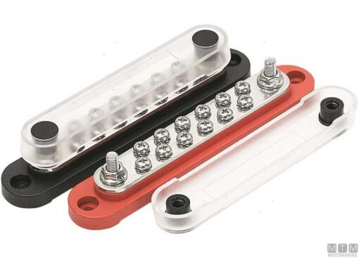 Elektrische busbar zwart 12M4+2M6 terminals 150amp