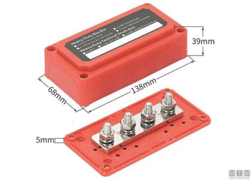 Rvs elektrische balk Rood 300amp 4T - Afbeelding 2