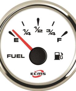 Olie Drukmeter Wit-Chroom ECMS 0-30 bar 52 mm