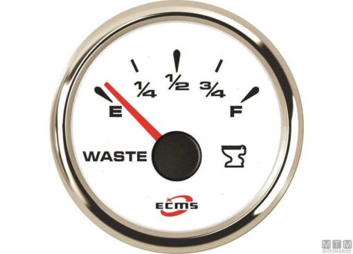 Trim Gauge ECMS Wit 0-190 Ohm 52mm - Afbeelding 3