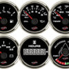 Olie Druk Meter 0-5bar ECMS 52mm Zwart & Chrome 12/24V