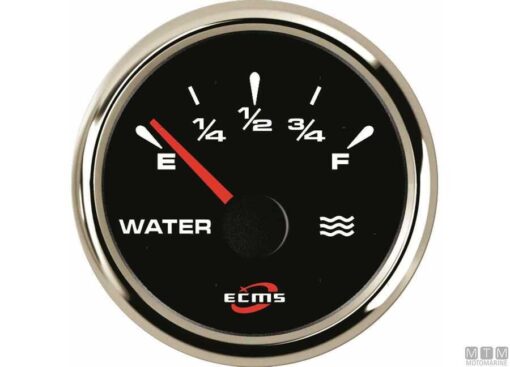 Trim Gauge ECMS zwart-chroom 0-190 Ohm 52mm - Afbeelding 5