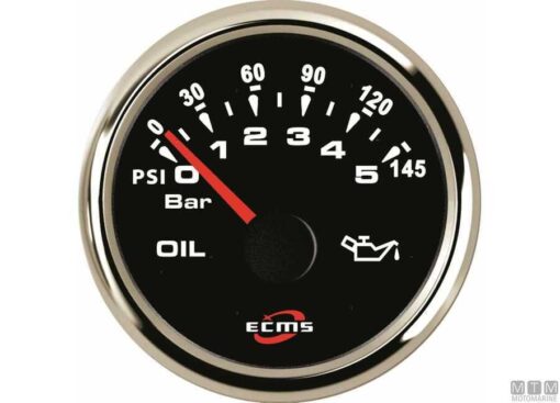 Trim Gauge ECMS zwart-chroom 0-190 Ohm 52mm - Afbeelding 7