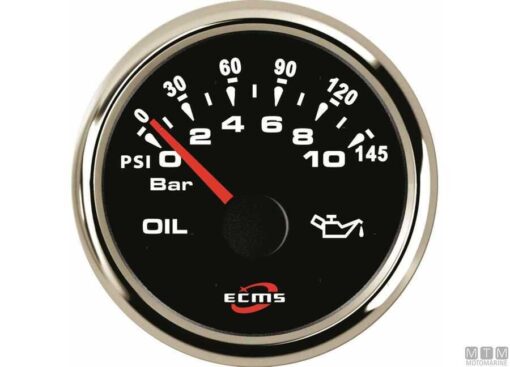 Trim Gauge ECMS zwart-chroom 0-190 Ohm 52mm - Afbeelding 4