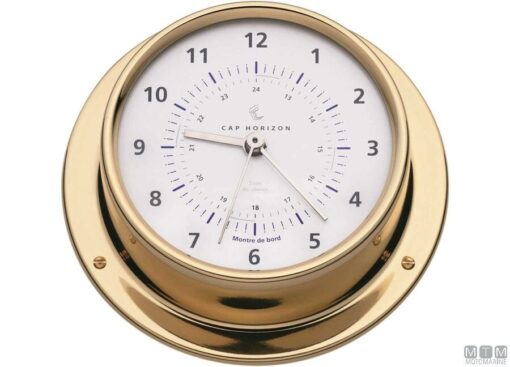 Gepolijst Messing Marine Klok Cap Horizon Barigo 120mm - Afbeelding 2