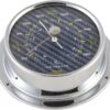 Verchroomde Messing Marine Klok Carbon 70mm Dop Horizon (door Barigo)