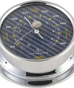 Chromen messing Thermometer & Hygrometer Carbon 70mm Cap Horizon (door Barigo)