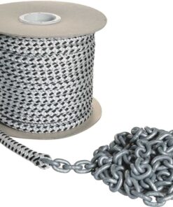 Ankerlijn Gevlochten 12.6mm x 40mt met 10mt gegalvaniseerde Ketting 6mm