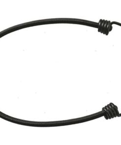 Zwart elastische Lijn met twee haken 8mm x 50cm