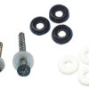 Zwarte kunststof schroefringen 5,5 mm 100 stuks