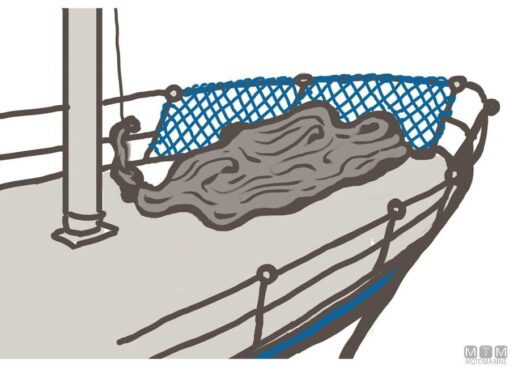 Witte net voor levenslijnen H600mm - Afbeelding 2