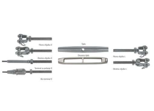 Modulaire spanner - roestvrij staal T-Fork L M14 - Afbeelding 6